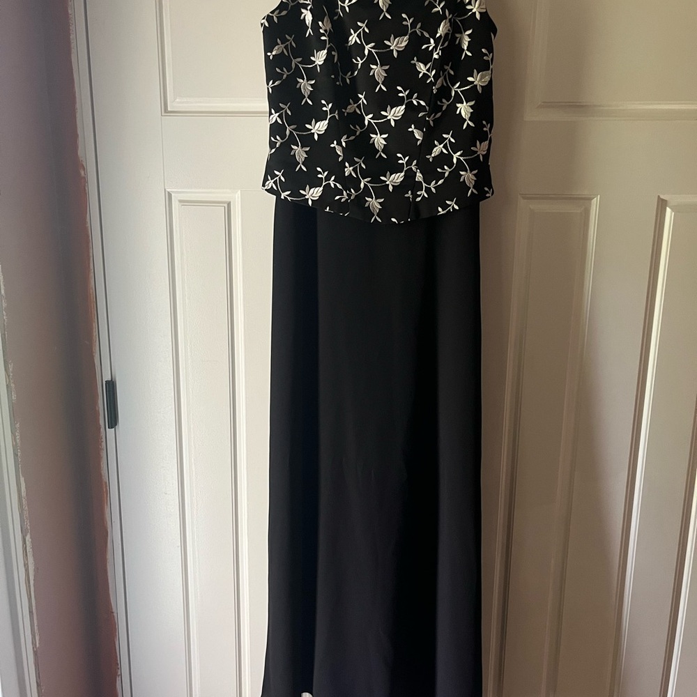 Elegant Black and White Dress